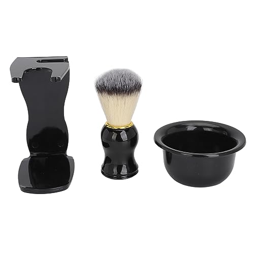 Taschen-Bartbürste mit Halter und Seifenschale, Bartpflegeset für Herren Zum Reinigen und Stylen von Socobeta