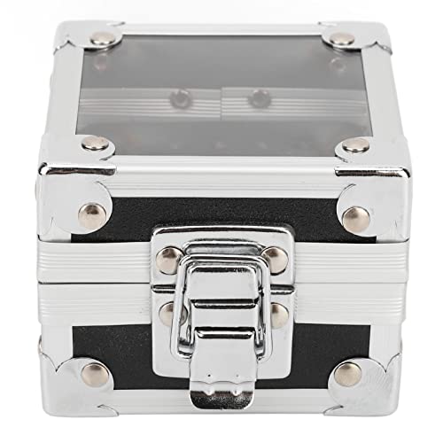 Transparente, Staubdichte 25-Loch-Nagelbohrer-Aufbewahrungsbox mit Clamshell-Lock-Design, Desktop-Behälter-Organizer für Nagelbohrer-Bits (Schwarz) von Socobeta