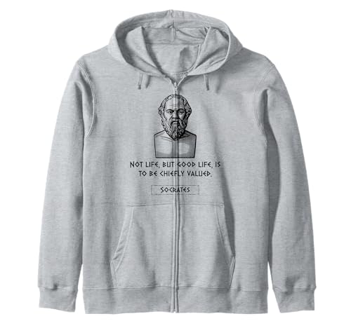 Socrates Good Life is to Be Chiefly Valued Männer Frauen Geschenk Kapuzenjacke Socrates Good Life is to Be Chiefly Valued Männer Frauen Geschenk Kapuzenjacke von Socrates Classical Quotes