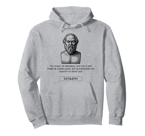 Sokrates Enjoy Less Männer Frauen Geschenk Pullover Hoodie von Socrates Classical Quotes