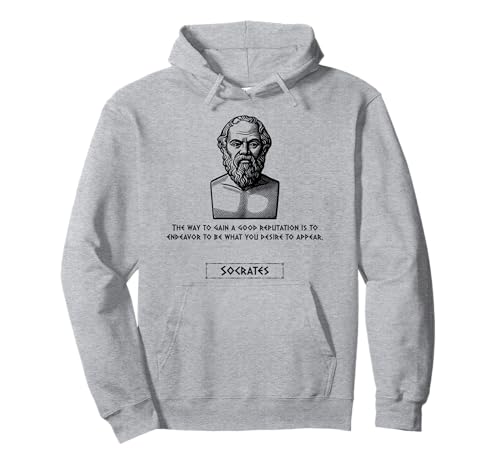 Sokrates Gain a Good Reputation Men Women Gift Pullover Hoodie von Socrates Classical Quotes