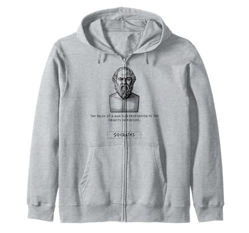 Sokrates The Value of a Man Men Women Gift Kapuzenjacke von Socrates Classical Quotes