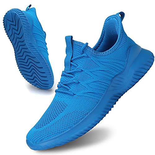 Socviis Herren-Laufschuhe zum Reinschlüpfen, leicht, atmungsaktiv, Netzstoff, Tennisschuhe, hellblau, 44.5 EU von Socviis