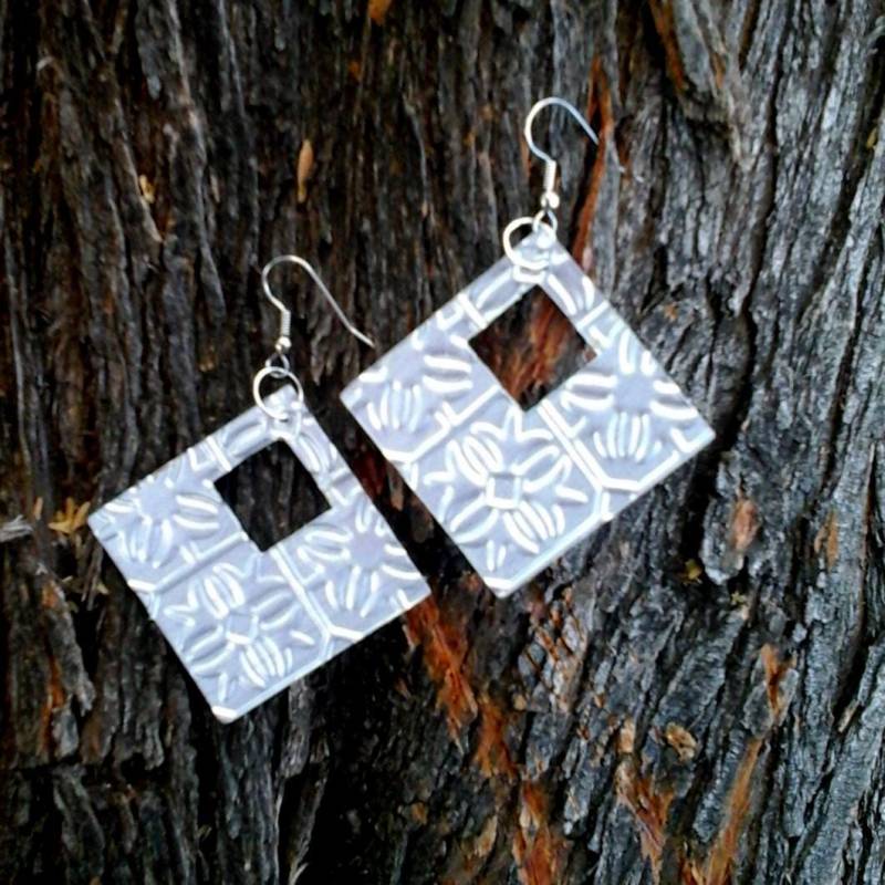 Upcycled Soda Can Ohrringe Umweltfreundlicher Silberschmuck Aus Aluminium von Soda2Art