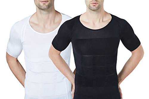 Sodacoda Herren Kompressions Hemd stafft Arme Bauch Brust (Anti Gynäkomastie) (2X Mix S) von Sodacoda