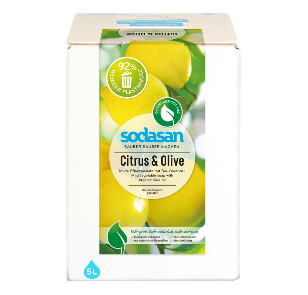 Sodasan Flüssigseife Liquid - Citrus & Olive Seife 5L von Sodasan