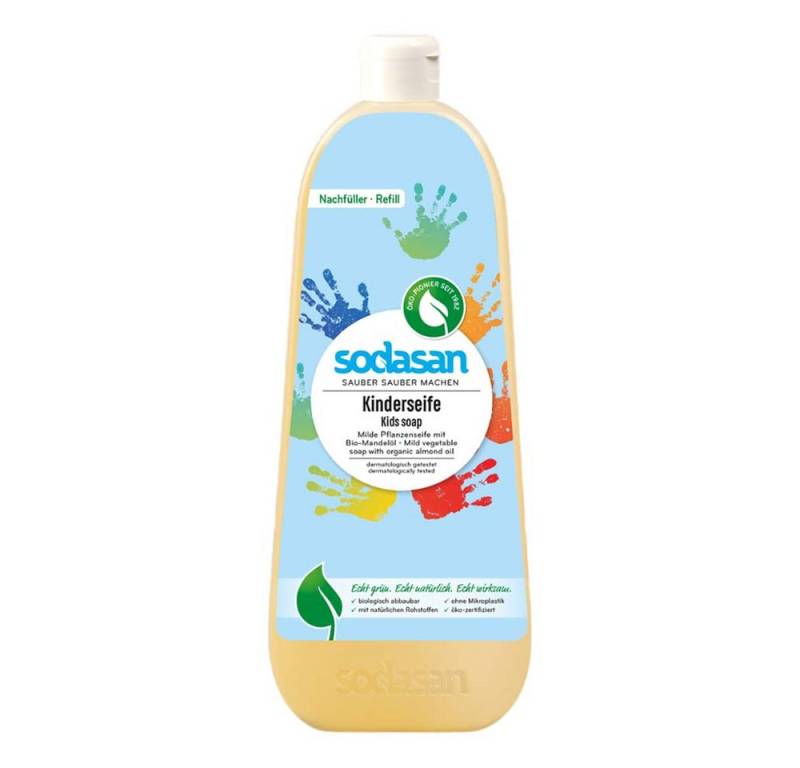 Sodasan Handseife Kinderseife - Kids Soap flüssig Nachfüller 1L 5er Pack von Sodasan
