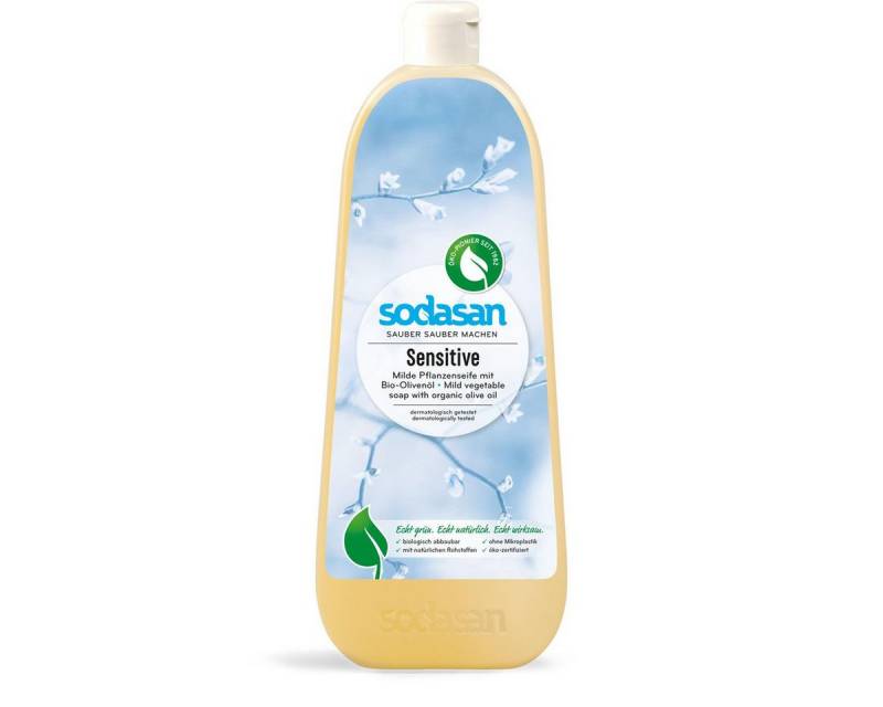 Sodasan Handseife Sodasan Flüssigseife Sensitiv Nachfüller 1L milde Pflanzenseife (1er P von Sodasan