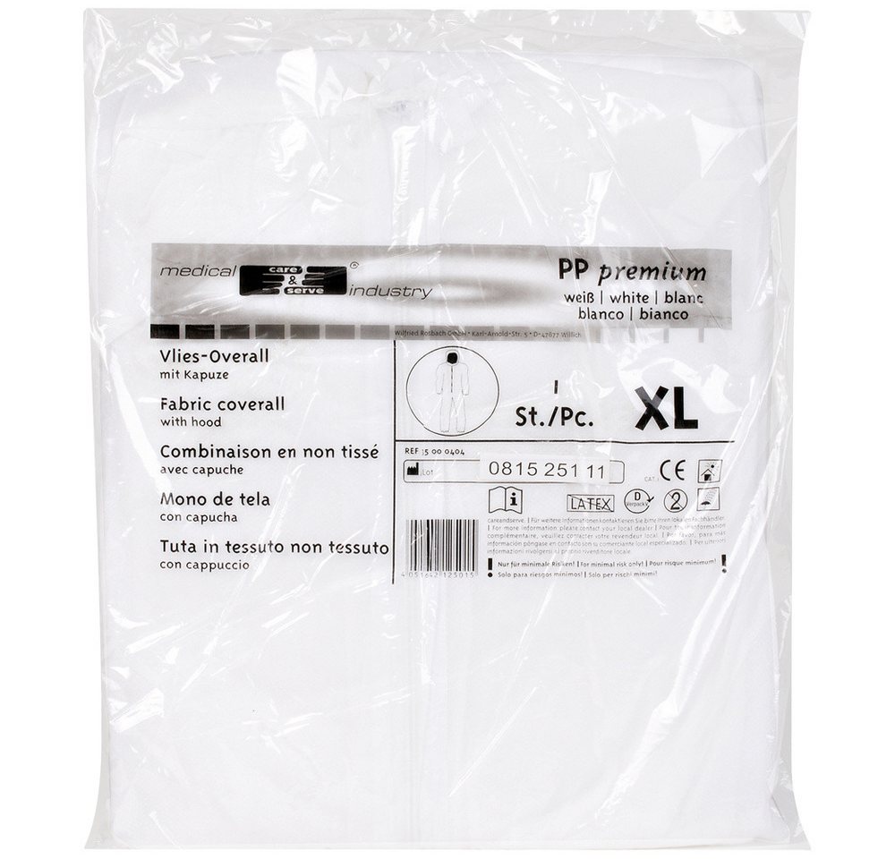 Söhngen Einweghandschuhe Söhngen 1005076 Einmal-Schutzoverall XL Kleider-Größe: XL Weiß von Söhngen