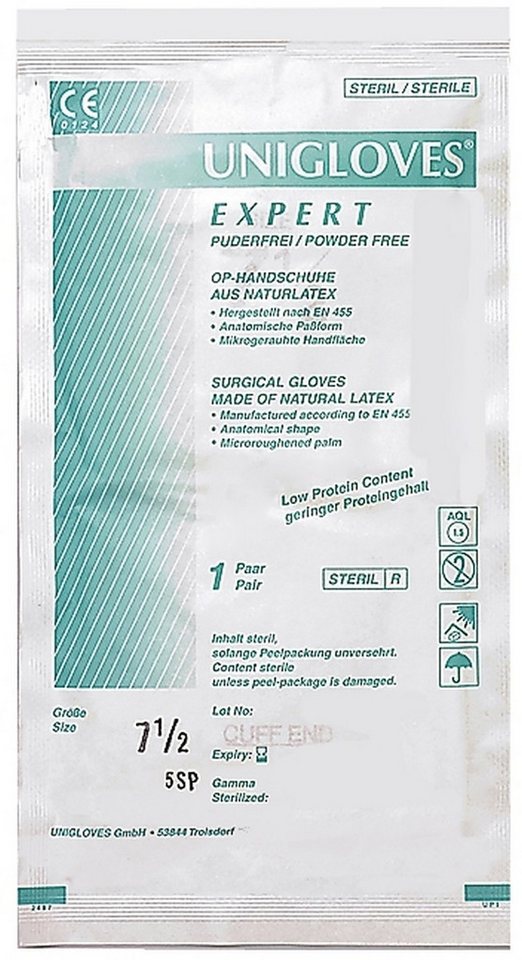 Söhngen Erste-Hilfe-Set Einmal-OP-Handschuhe Paar Größe 7,5 puderfrei von Söhngen