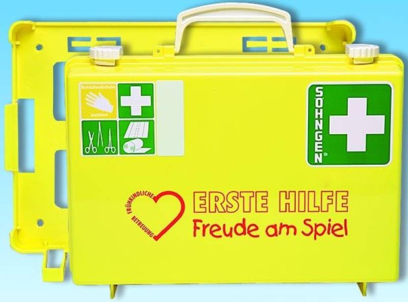 Söhngen Erste-Hilfe-Set Erste-Hilfe-Koffer SN-CD gelb 'Freude am Spiel' orange von Söhngen