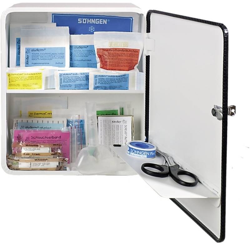 Söhngen Erste-Hilfe-Set Erste-Hilfe-Verbandschrank Kindergarten weiß von Söhngen