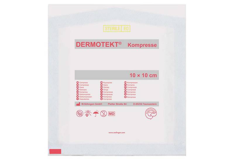 Söhngen Erste-Hilfe-Set Kompresse Dermotekt – Sterile Wundkompresse einzeln verpackt, weich & von Söhngen