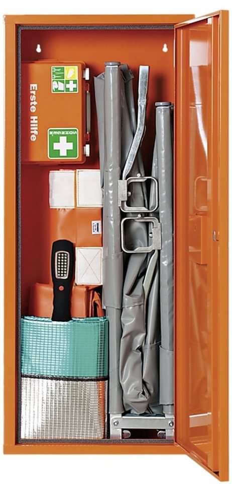 Söhngen Erste-Hilfe-Set Stehschrank Erste-Hilfe-Trage gefüllt orange von Söhngen