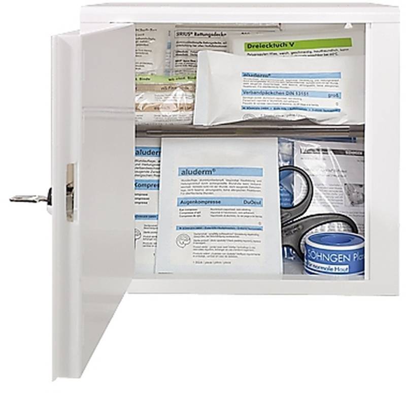 Söhngen Erste-Hilfe-Set Verbandschrank Piccolo Norm weiß von Söhngen
