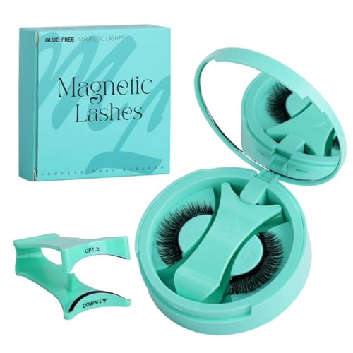Voluminöse Magnetische Wimpern Kit mit Applikator, Wiederverwendbare wasserdichte No Glue False Lashes Natural 3D Full Fluffy Look Thick Lashes Blend Waterproof Dual Magnet Lashes Set für Frauen (1 Voluminöse Magnetische Wimpern Kit mit Applikator, Wiederverwendbare wasserdichte No Glue False Lashes Natural 3D Full Fluffy Look Thick Lashes Blend Waterproof Dual Magnet Lashes Set für Frauen (1 von Soelegant