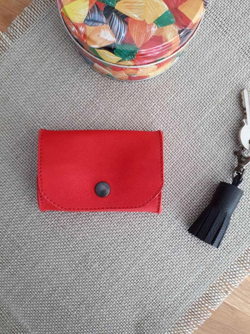 Rote Ledergeldbörse Rote Ledergeldbörse von SoelleMaroquinerie