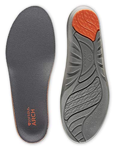 Sof Sole Einlegesohlen Herren High Arch Performance Full Length Foam Shoe Einlage, grau von Sof Sole