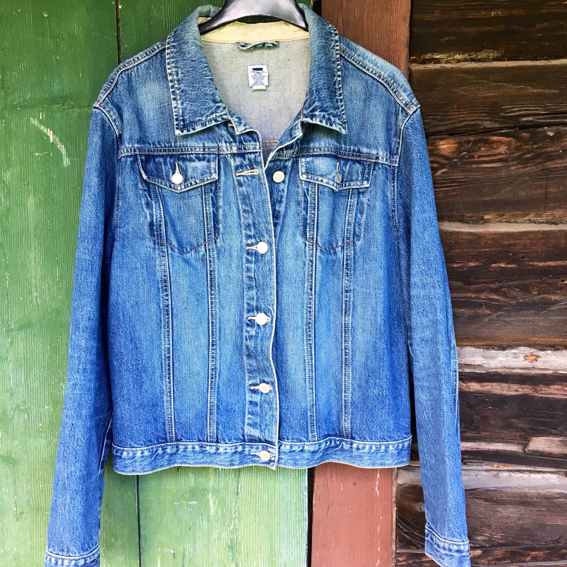 Gap 90Er Jahre Oversize Blue Denim Vintage Jeansjacke M-xl Gap 90Er Jahre Oversize Blue Denim Vintage Jeansjacke M-xl von Sofaundermapletree