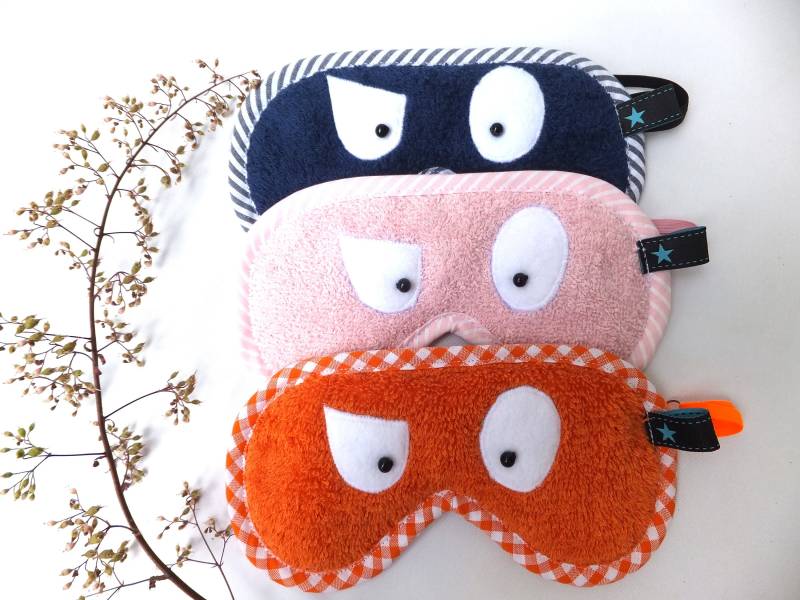 Schlafmaske Verstellbar, Handgemachte Monster Schlaf Brille Mit Augen, Reine Baumwolle, Verstellbar Für Erwachsene Und Teenager von Sofeinsein