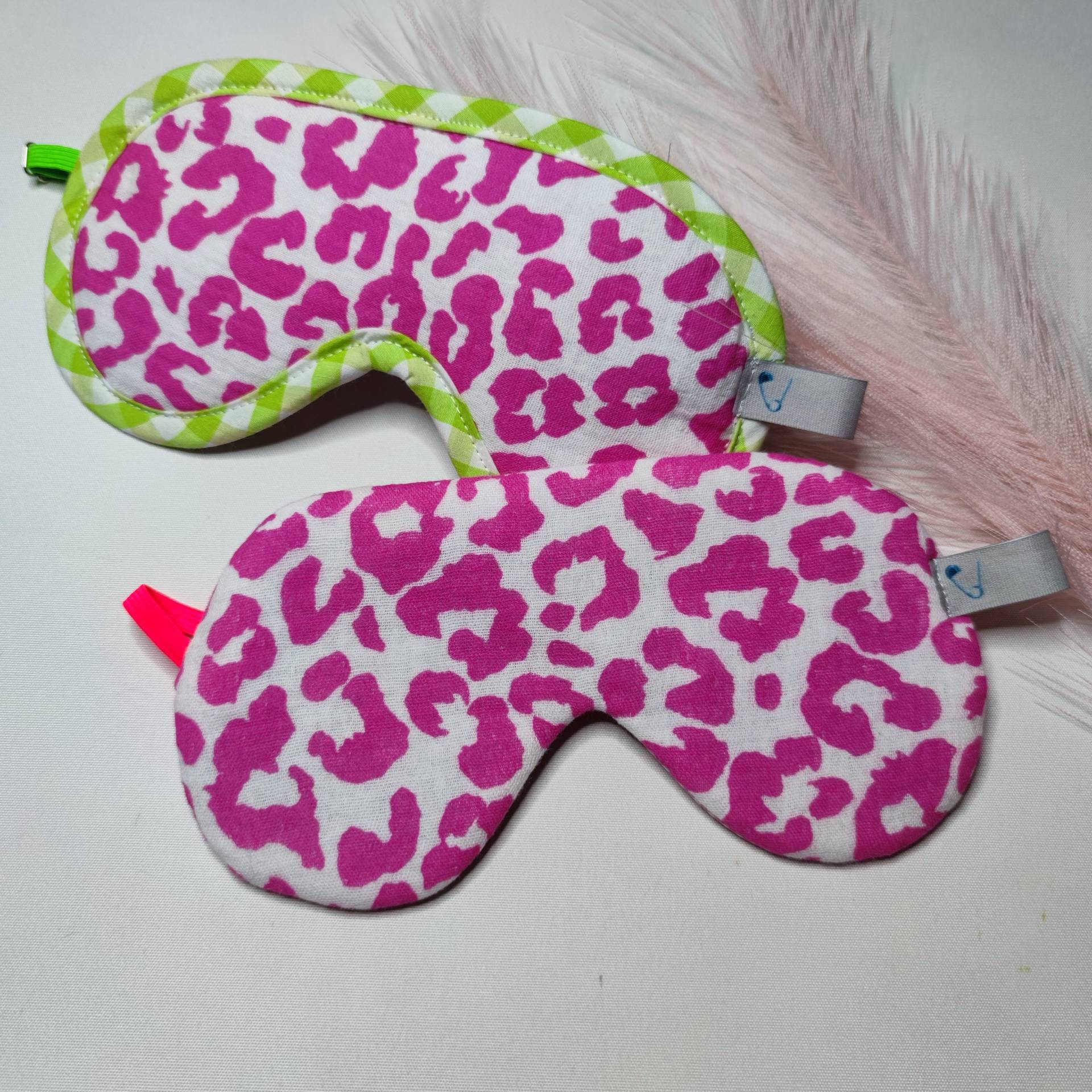 Schlafmaske Verstellbar, Schlaf Brille Handgemacht Für Teenager Und Erwachsene, Leopard, Reine Baumwolle, Zwei Variationen von Sofeinsein