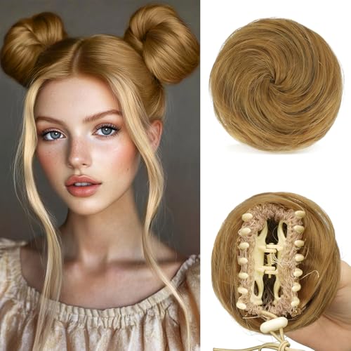 Sofeiyan 2PCS Krallen Clip in Bun Mini Messy Bun Haarteile Dutt Mit Klammer Synthetik Haar Scrunchies Donut Chignon Pferdeschwanz Haarteil für Damen, Bronze Braun Sofeiyan 2PCS Krallen Clip in Bun Mini Messy Bun Haarteile Dutt Mit Klammer Synthetik Haar Scrunchies Donut Chignon Pferdeschwanz Haarteil für Damen, Bronze Braun von Sofeiyan