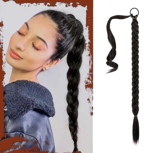 Sofeiyan Braid Extensions Pferdeschwanz Verlängerung mit Haargummi 66cm Lange Geflochtener Ponytail Verlängerung Natürliches Haarverlängerung Synthetisches Zopf Haarteil für Damen Sofeiyan Braid Extensions Pferdeschwanz Verlängerung mit Haargummi 66cm Lange Geflochtener Ponytail Verlängerung Natürliches Haarverlängerung Synthetisches Zopf Haarteil für Damen von Sofeiyan