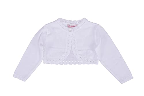 Soffi Kids Mädchen Bolero Strick Strickbolero Strickjacke Taufe Ivory (0-3 M) von Soffi Kids