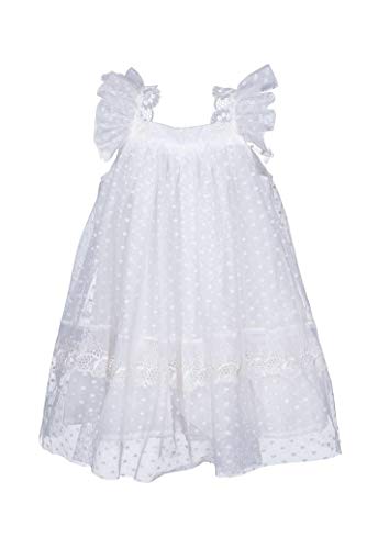 Sommer Kleid Taufkleid Festkleid Hochzeitskleid Baby Mädchen (6-9 M (74)) von Soffi Kids