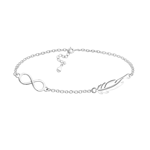 Sofia Milani - Damen Armband 925 Silber - Unendlich-Zeichen & Flügel Feder - 30172 von Sofia Milani