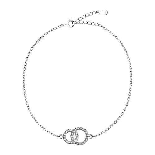 Sofia Milani - Damen Armband 925 Silber - mit Zirkonia Steinen - Kreiser Ring Anhänger - 30090 von Sofia Milani