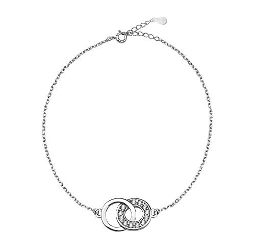 Sofia Milani - Damen Armband 925 Silber - mit Zirkonia Steinen - Kreiser Ring Anhänger - 30069 von Sofia Milani