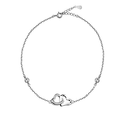 Sofia Milani - Damen Armband 925 Silber - mit Zirkonia Steinen - Unendlich Infinity Herz Anhänger - 30018 von Sofia Milani