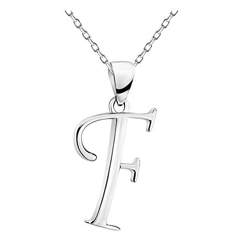 SOFIA MILANI - Damen Halskette 925 Silber - F Buchstaben Anhänger - 50358 von Sofia Milani