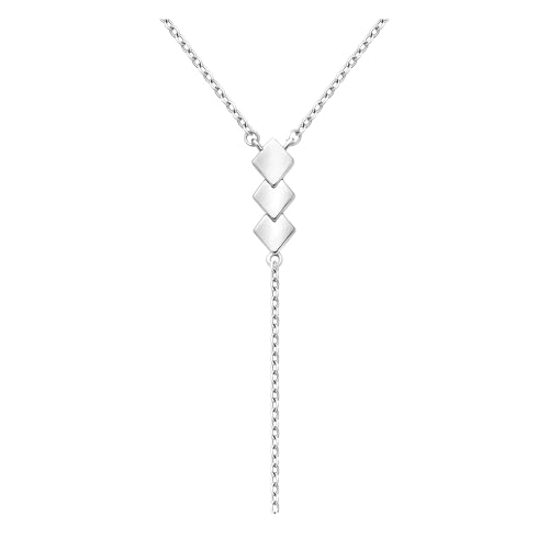 Sofia Milani - Damen Halskette 925 Silber - Quadrat Viereck Anhänger - N0459 von Sofia Milani