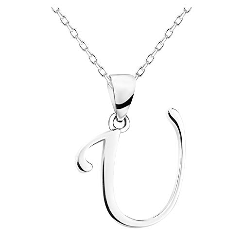Sofia Milani - Damen Halskette 925 Silber - U Buchstaben Anhänger - 50365 von Sofia Milani