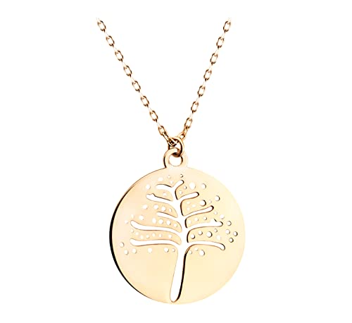 Sofia Milani - Damen Halskette 925 Silber - vergoldet/golden - Baum Anhänger - N0409 von Sofia Milani