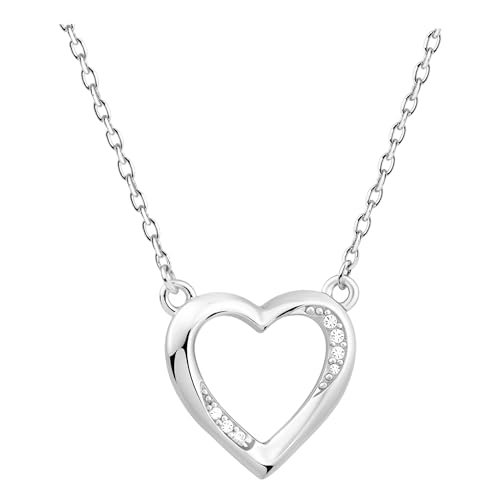 Sofia Milani - Damen Halskette 925 Silber - mit Zirkonia Steinen - Herz Anhänger - 50307 Sofia Milani - Damen Halskette 925 Silber - mit Zirkonia Steinen - Herz Anhänger - 50307 von Sofia Milani