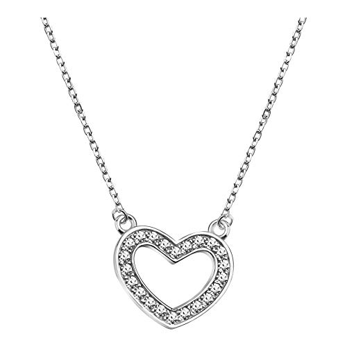 Sofia Milani - Damen Halskette 925 Silber - mit Zirkonia Steinen - Herz Anhänger - 50321 von Sofia Milani