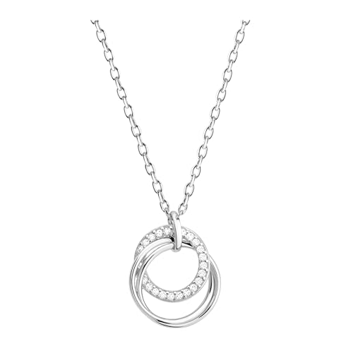 SOFIA MILANI - Damen Halskette 925 Silber - mit Zirkonia Steinen - Kreiser Ring Anhänger - 50221 SOFIA MILANI - Damen Halskette 925 Silber - mit Zirkonia Steinen - Kreiser Ring Anhänger - 50221 von Sofia Milani