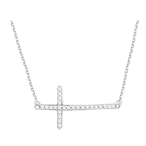 Sofia Milani - Damen Halskette 925 Silber - Kreuz Anhänger - 50008 von Sofia Milani