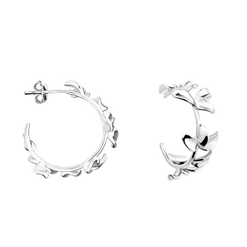 SOFIA MILANI - Damen Ohrringe 925 Silber - Blätter Steck Creolen - 20949 SOFIA MILANI - Damen Ohrringe 925 Silber - Blätter Steck Creolen - 20949 von Sofia Milani