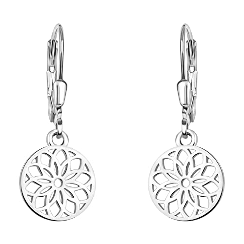 SOFIA MILANI - Damen Ohrringe 925 Silber - Blumen Kreis Ohrhänger - E1859 von Sofia Milani