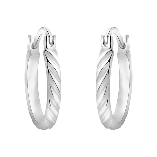 SOFIA MILANI - Damen Ohrringe 925 Silber - Geriffelte Creole - E3023 SOFIA MILANI - Damen Ohrringe 925 Silber - Geriffelte Creole - E3023 von Sofia Milani