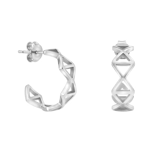 SOFIA MILANI - Damen Ohrringe 925 Silber - Gitter Steck Creole - E1299 von Sofia Milani