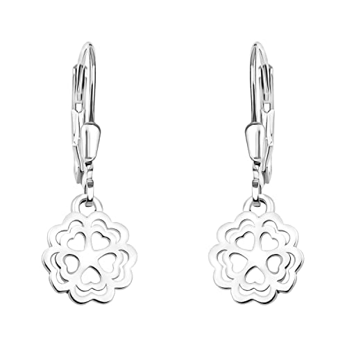 SOFIA MILANI - Damen Ohrringe 925 Silber - Herz Blumen Ohrhänger - E1865 von Sofia Milani