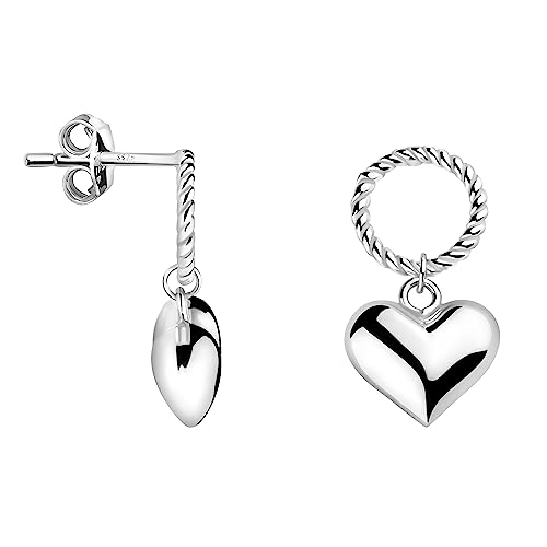 SOFIA MILANI - Damen Ohrringe 925 Silber - Kreis Herz Ohrhänger - E2190 von Sofia Milani