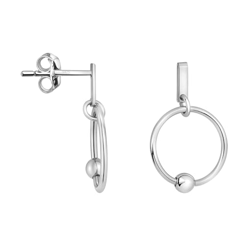 SOFIA MILANI - Damen Ohrringe 925 Silber - Kreis Stab Kugel Ohrhänger - E1321 von Sofia Milani