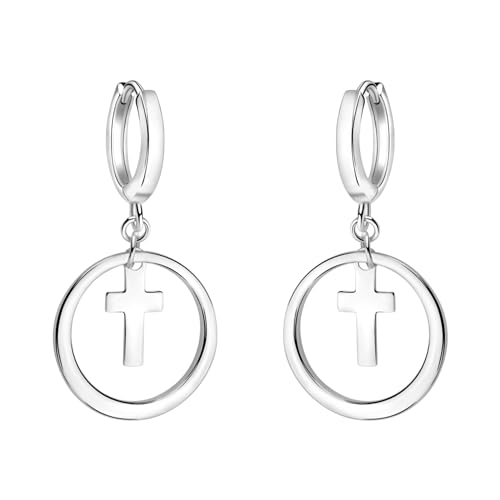 SOFIA MILANI - Damen Ohrringe 925 Silber - Kreuz Kreis Creole - E2366 SOFIA MILANI - Damen Ohrringe 925 Silber - Kreuz Kreis Creole - E2366 von Sofia Milani