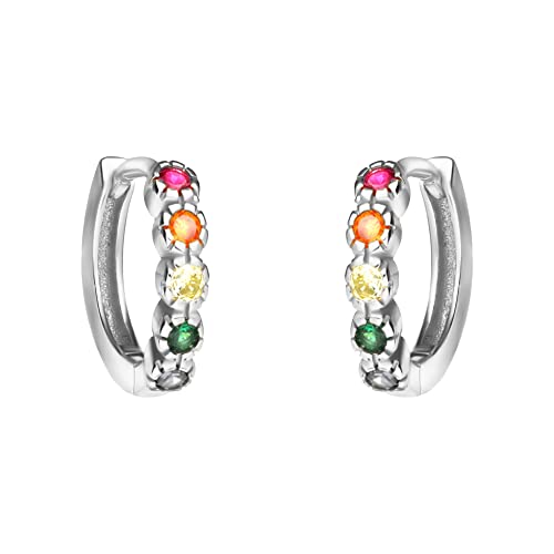 SOFIA MILANI - Damen Ohrringe 925 Silber - Mehrfarbige Zirkonia Creole - E1979 von Sofia Milani